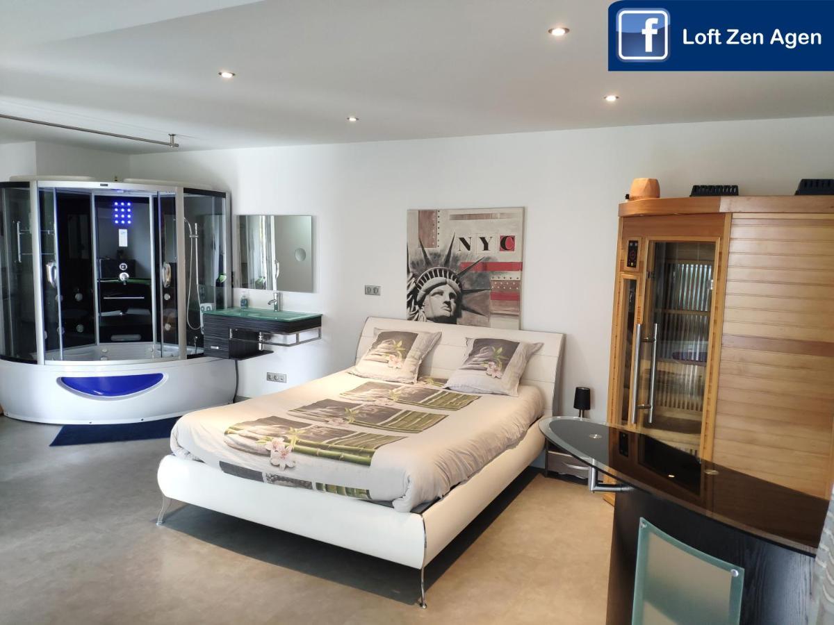 Loft Zen Spa Balneo Parking Gratuit Sauna Hammam Billard Agen Bagian luar foto